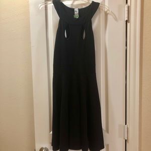 Short black keyhole dress